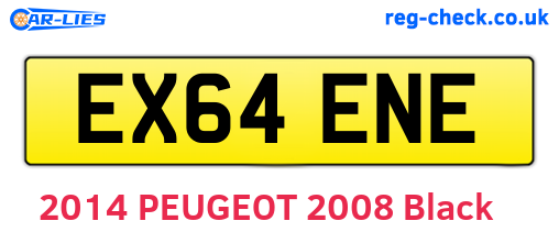 EX64ENE are the vehicle registration plates.