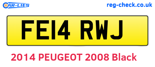 FE14RWJ are the vehicle registration plates.