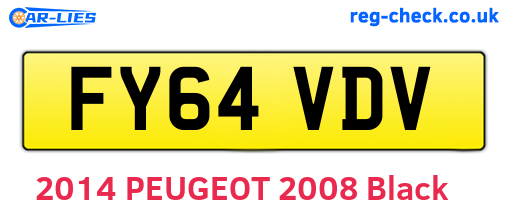 FY64VDV are the vehicle registration plates.