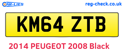 KM64ZTB are the vehicle registration plates.