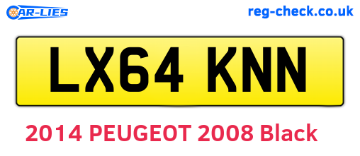 LX64KNN are the vehicle registration plates.