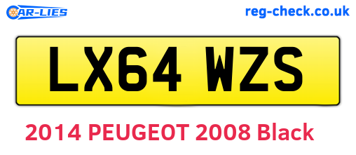 LX64WZS are the vehicle registration plates.