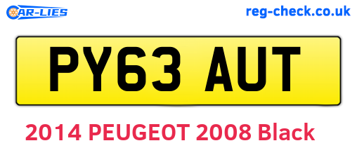 PY63AUT are the vehicle registration plates.