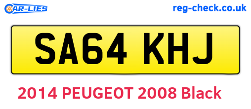 SA64KHJ are the vehicle registration plates.