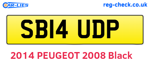 SB14UDP are the vehicle registration plates.