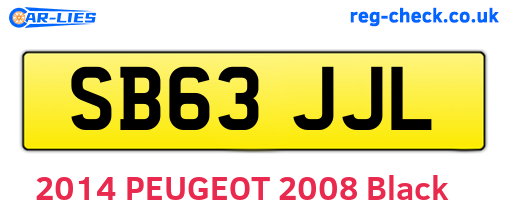 SB63JJL are the vehicle registration plates.