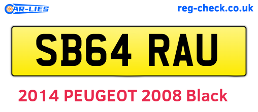 SB64RAU are the vehicle registration plates.