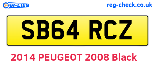 SB64RCZ are the vehicle registration plates.