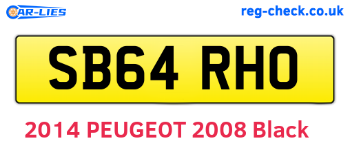 SB64RHO are the vehicle registration plates.