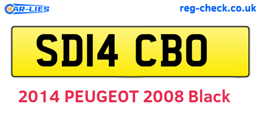 SD14CBO are the vehicle registration plates.