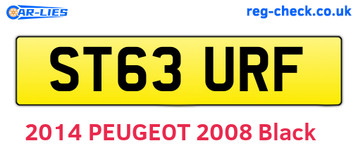 ST63URF are the vehicle registration plates.