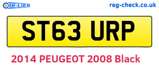 ST63URP are the vehicle registration plates.
