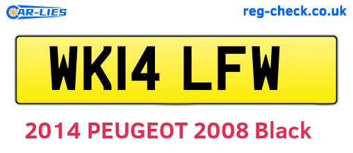 WK14LFW are the vehicle registration plates.