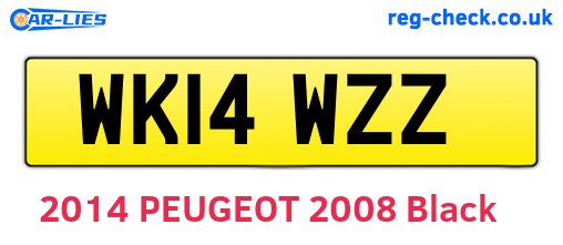 WK14WZZ are the vehicle registration plates.