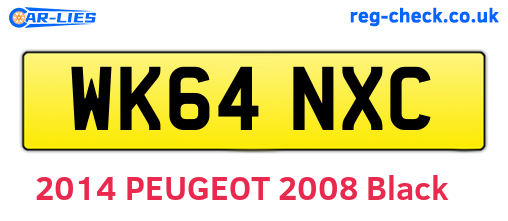WK64NXC are the vehicle registration plates.