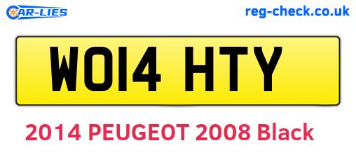 WO14HTY are the vehicle registration plates.