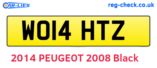 WO14HTZ are the vehicle registration plates.