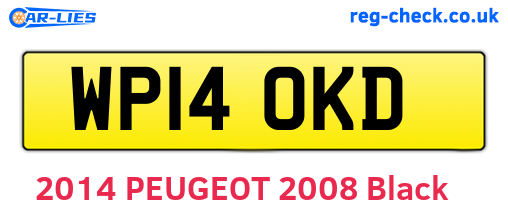 WP14OKD are the vehicle registration plates.