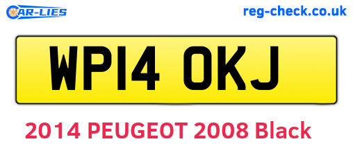WP14OKJ are the vehicle registration plates.