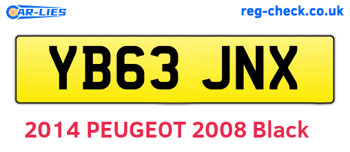 YB63JNX are the vehicle registration plates.