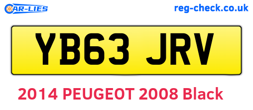 YB63JRV are the vehicle registration plates.