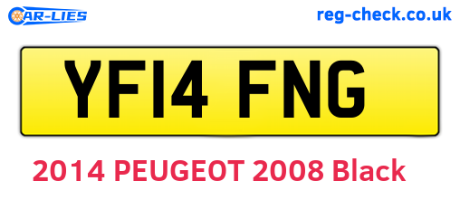 YF14FNG are the vehicle registration plates.