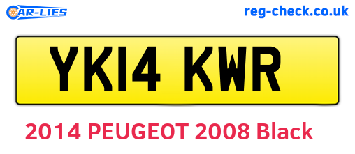 YK14KWR are the vehicle registration plates.
