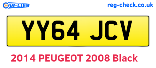 YY64JCV are the vehicle registration plates.