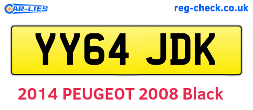 YY64JDK are the vehicle registration plates.
