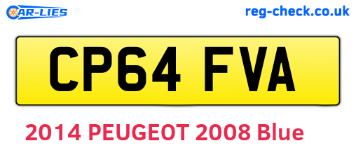 CP64FVA are the vehicle registration plates.
