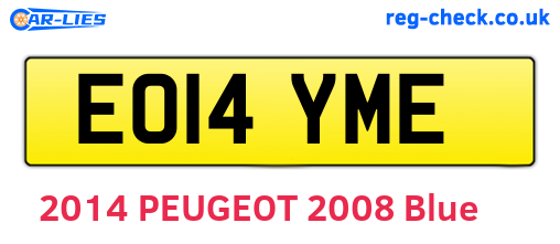 EO14YME are the vehicle registration plates.