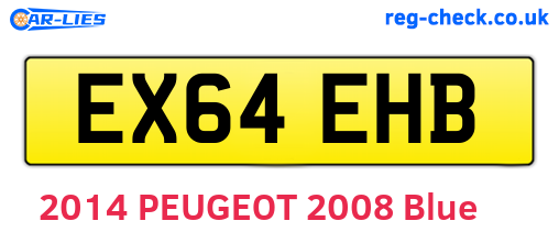 EX64EHB are the vehicle registration plates.