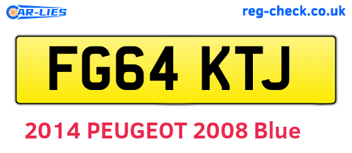 FG64KTJ are the vehicle registration plates.