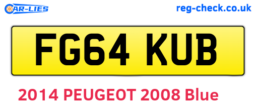 FG64KUB are the vehicle registration plates.