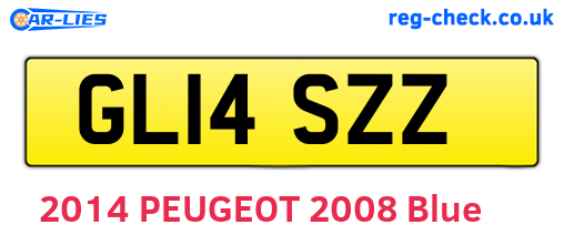 GL14SZZ are the vehicle registration plates.