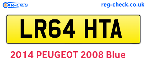LR64HTA are the vehicle registration plates.