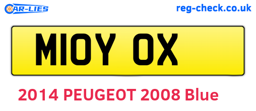 M10YOX are the vehicle registration plates.