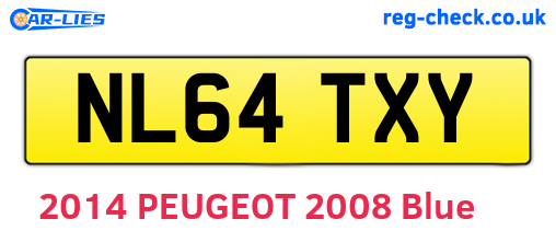 NL64TXY are the vehicle registration plates.