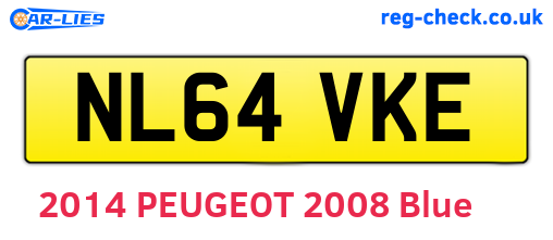 NL64VKE are the vehicle registration plates.