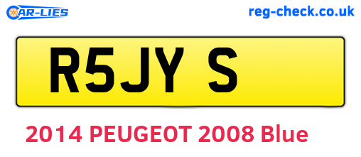 R5JYS are the vehicle registration plates.