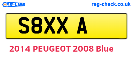 S8XXA are the vehicle registration plates.