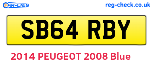 SB64RBY are the vehicle registration plates.