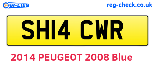 SH14CWR are the vehicle registration plates.