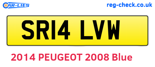 SR14LVW are the vehicle registration plates.