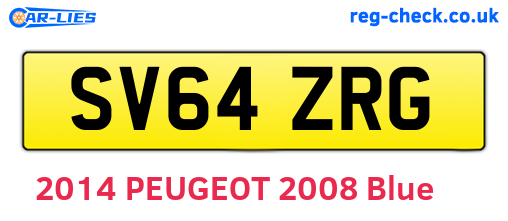 SV64ZRG are the vehicle registration plates.