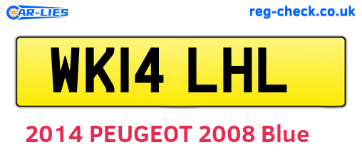 WK14LHL are the vehicle registration plates.