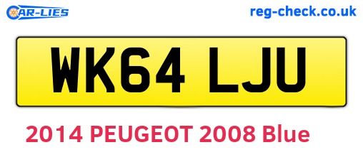 WK64LJU are the vehicle registration plates.