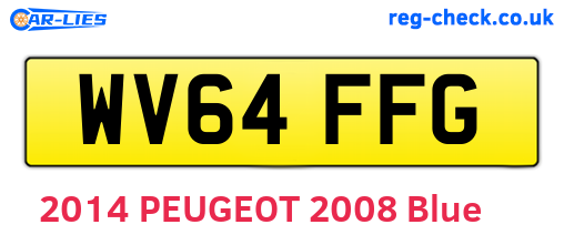 WV64FFG are the vehicle registration plates.
