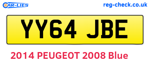 YY64JBE are the vehicle registration plates.