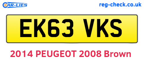 EK63VKS are the vehicle registration plates.